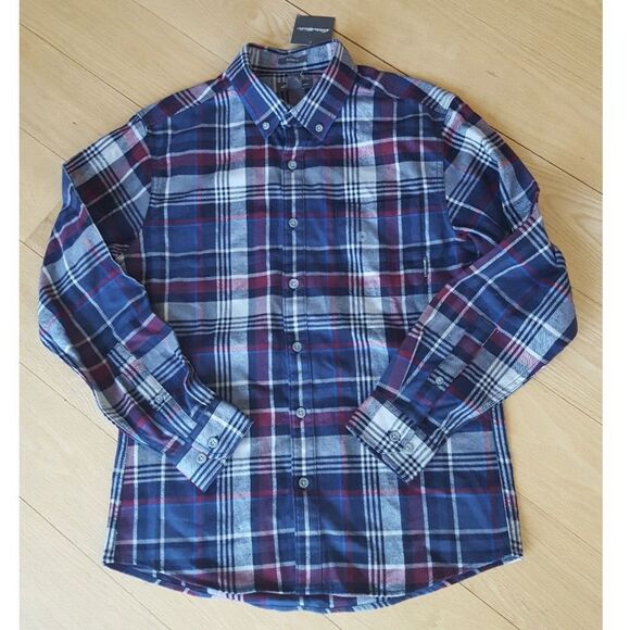 Eddie Bauer Mens Plain Classic cut Flannel Shirt, size S hunt‎ outdoors active - Picture 1 of 7